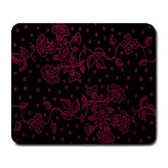 Pink Floral Pattern Background Large Mousepads by Nexatart