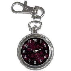 Pink Floral Pattern Background Key Chain Watches by Nexatart