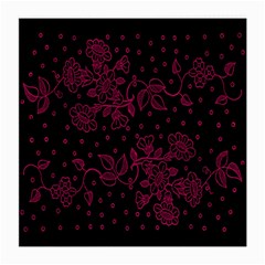 Pink Floral Pattern Background Medium Glasses Cloth (2-side) by Nexatart