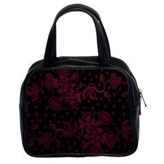 Pink Floral Pattern Background Classic Handbags (2 Sides) by Nexatart