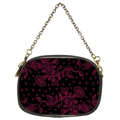 Pink Floral Pattern Background Chain Purses (two Sides)  by Nexatart