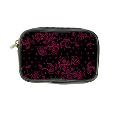 Pink Floral Pattern Background Coin Purse by Nexatart