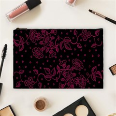 Pink Floral Pattern Background Cosmetic Bag (large)  by Nexatart