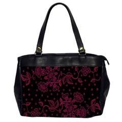 Pink Floral Pattern Background Office Handbags (2 Sides)  by Nexatart