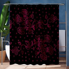 Pink Floral Pattern Background Shower Curtain 60  X 72  (medium)  by Nexatart