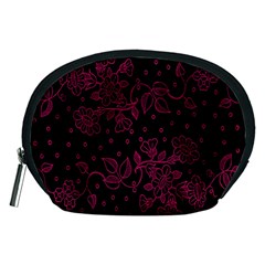 Pink Floral Pattern Background Accessory Pouches (medium)  by Nexatart