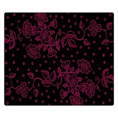 Pink Floral Pattern Background Double Sided Flano Blanket (small)  by Nexatart