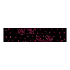 Pink Floral Pattern Background Velvet Scrunchie by Nexatart