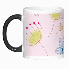 Pretty Summer Garden Floral Bird Pink Seamless Pattern Morph Mugs by Nexatart