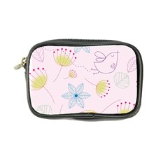 Pretty Summer Garden Floral Bird Pink Seamless Pattern Coin Purse by Nexatart