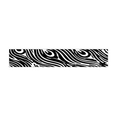 Digitally Created Peacock Feather Pattern In Black And White Flano Scarf (mini) by Nexatart