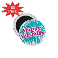 Happy Brithday Typographic Design 1 75  Magnets (100 Pack)  by dflcprints