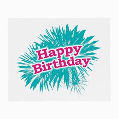 Happy Brithday Typographic Design Small Glasses Cloth by dflcprints