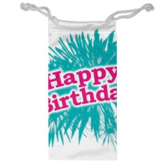 Happy Brithday Typographic Design Jewelry Bag by dflcprints