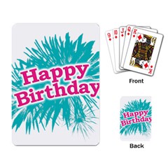 Happy Brithday Typographic Design Playing Card by dflcprints