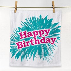 Happy Brithday Typographic Design Face Towel by dflcprints