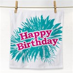 Happy Brithday Typographic Design Face Towel Front