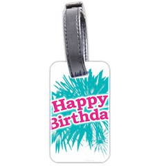 Happy Brithday Typographic Design Luggage Tags (two Sides) by dflcprints