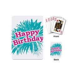 Happy Brithday Typographic Design Playing Cards (mini)  by dflcprints