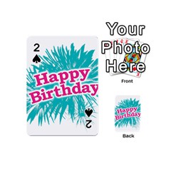 Happy Brithday Typographic Design Playing Cards 54 (mini)  by dflcprints