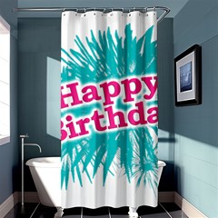 Happy Brithday Typographic Design Shower Curtain 36  X 72  (stall)  by dflcprints