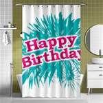 Happy Brithday Typographic Design Shower Curtain 48  x 72  (Small)  Curtain(48  X 72 ) - 42.18 x64.8  Curtain(48  X 72 )