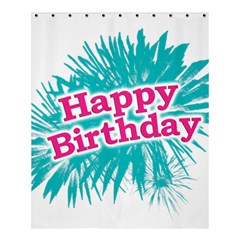 Happy Brithday Typographic Design Shower Curtain 60  X 72  (medium)  by dflcprints