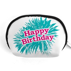 Happy Brithday Typographic Design Accessory Pouches (medium)  by dflcprints