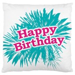 Happy Brithday Typographic Design Large Flano Cushion Case (One Side) Front