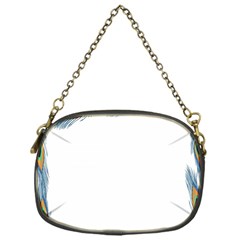 Beautiful Frame Made Up Of Blue Peacock Feathers Chain Purses (One Side) 