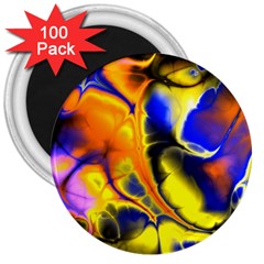 Fractal Art Pattern Cool 3  Magnets (100 pack)