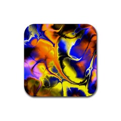 Fractal Art Pattern Cool Rubber Coaster (Square) 