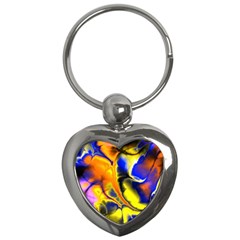 Fractal Art Pattern Cool Key Chains (heart)  by Nexatart