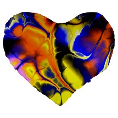 Fractal Art Pattern Cool Large 19  Premium Heart Shape Cushions by Nexatart