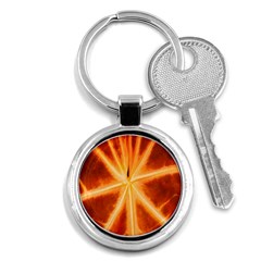 Red Leaf Macro Detail Key Chains (round)  by Nexatart