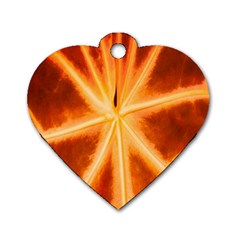 Red Leaf Macro Detail Dog Tag Heart (one Side) by Nexatart