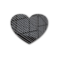 Abstract Architecture Pattern Rubber Coaster (heart)  by Nexatart