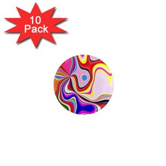 Colourful Abstract Background Design 1  Mini Magnet (10 Pack)  by Nexatart