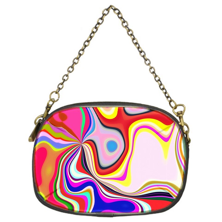 Colourful Abstract Background Design Chain Purses (One Side) 