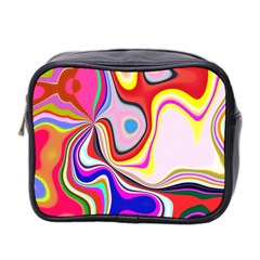 Colourful Abstract Background Design Mini Toiletries Bag 2-side by Nexatart