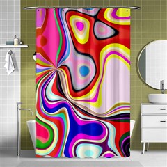 Colourful Abstract Background Design Shower Curtain 48  X 72  (small)  by Nexatart