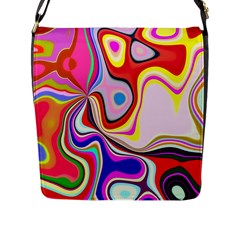 Colourful Abstract Background Design Flap Messenger Bag (l)  by Nexatart