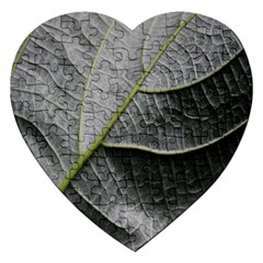 Leaf Detail Macro Of A Leaf Jigsaw Puzzle (heart) by Nexatart