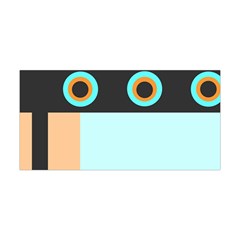 Orange, Aqua, Black Spots And Stripes Yoga Headband by digitaldivadesigns