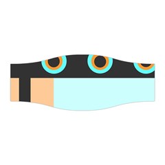 Orange, Aqua, Black Spots And Stripes Stretchable Headband by digitaldivadesigns