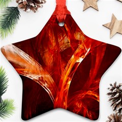 Red Abstract Pattern Texture Star Ornament (two Sides) by Nexatart