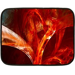 Red Abstract Pattern Texture Fleece Blanket (mini) by Nexatart