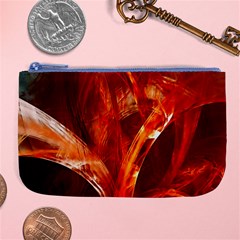 Red Abstract Pattern Texture Large Coin Purse by Nexatart