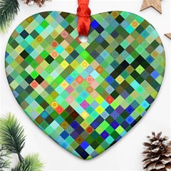 Pixel Pattern A Completely Seamless Background Design Ornament (heart) by Nexatart