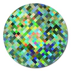 Pixel Pattern A Completely Seamless Background Design Magnet 5  (round) by Nexatart